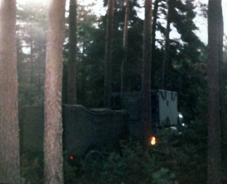 Army Radio Teletype RATT RIG in Forest During Cold War